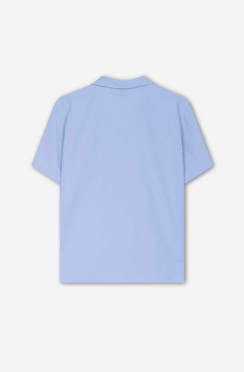 Big Seersucker Blue Shirt