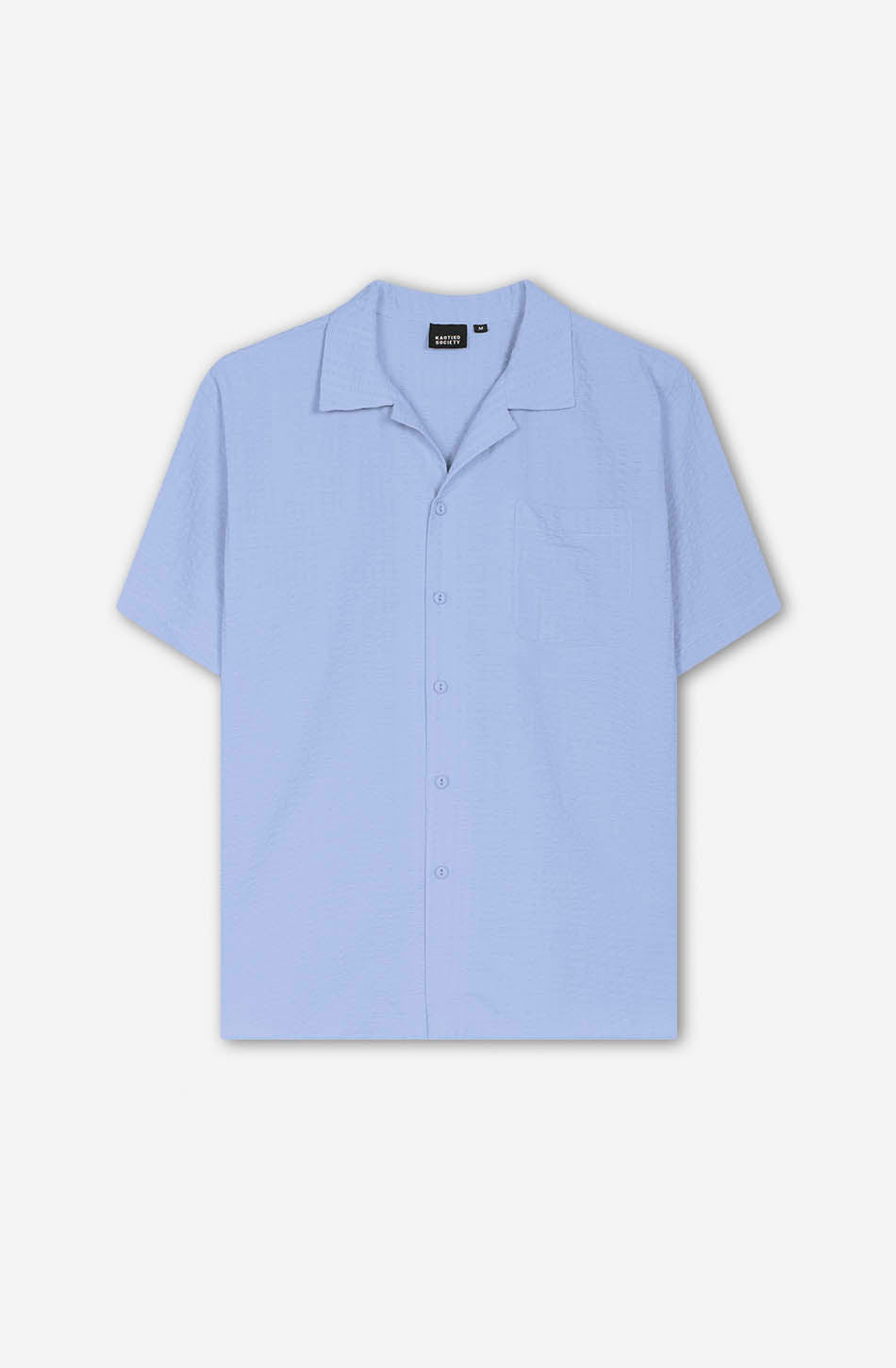 Grande chemise bleue en seersucker