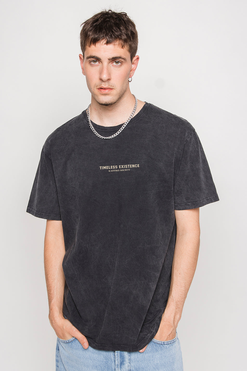 Washed Timeless Existence Black T-shirt