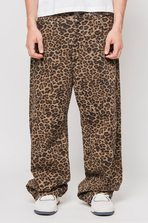 Pantalón Loose Leopard Brown