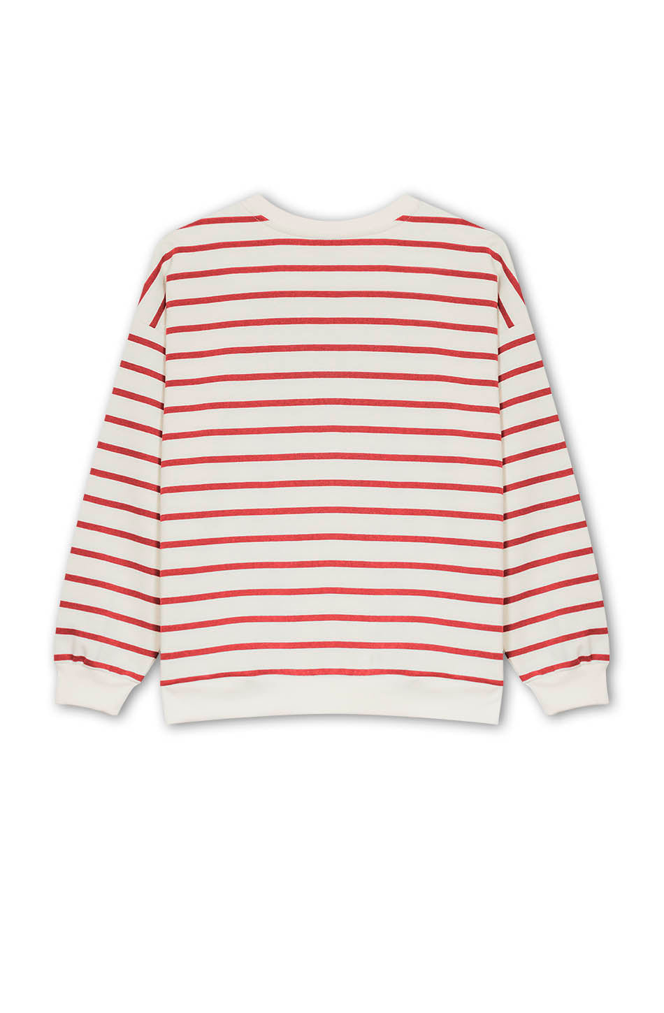 Gestreiftes Sweatshirt in Rot/Elfenbein