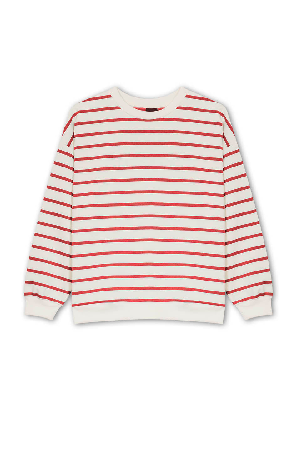 Gestreiftes Sweatshirt in Rot/Elfenbein