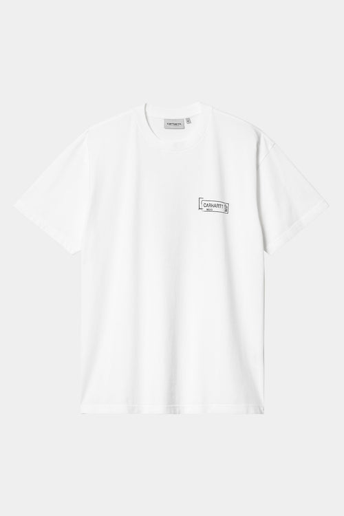 Carhartt WIP S/S Stamp White / Black Stone Washed T-Shirt