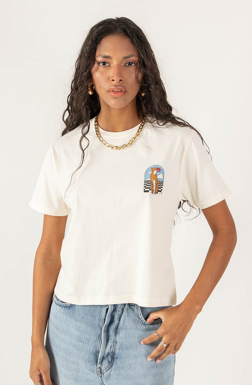 Camiseta Washed Fearless Dreamer Ivory