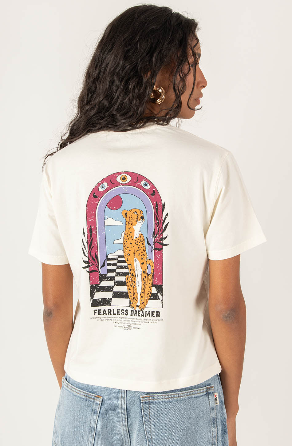 Camiseta Washed Fearless Dreamer Ivory