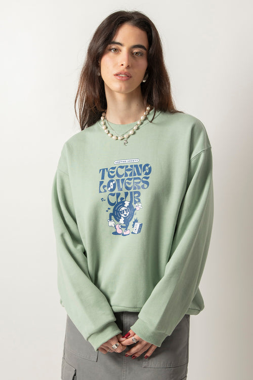 Techno Lovers Club Fresh Green Sweatshirt