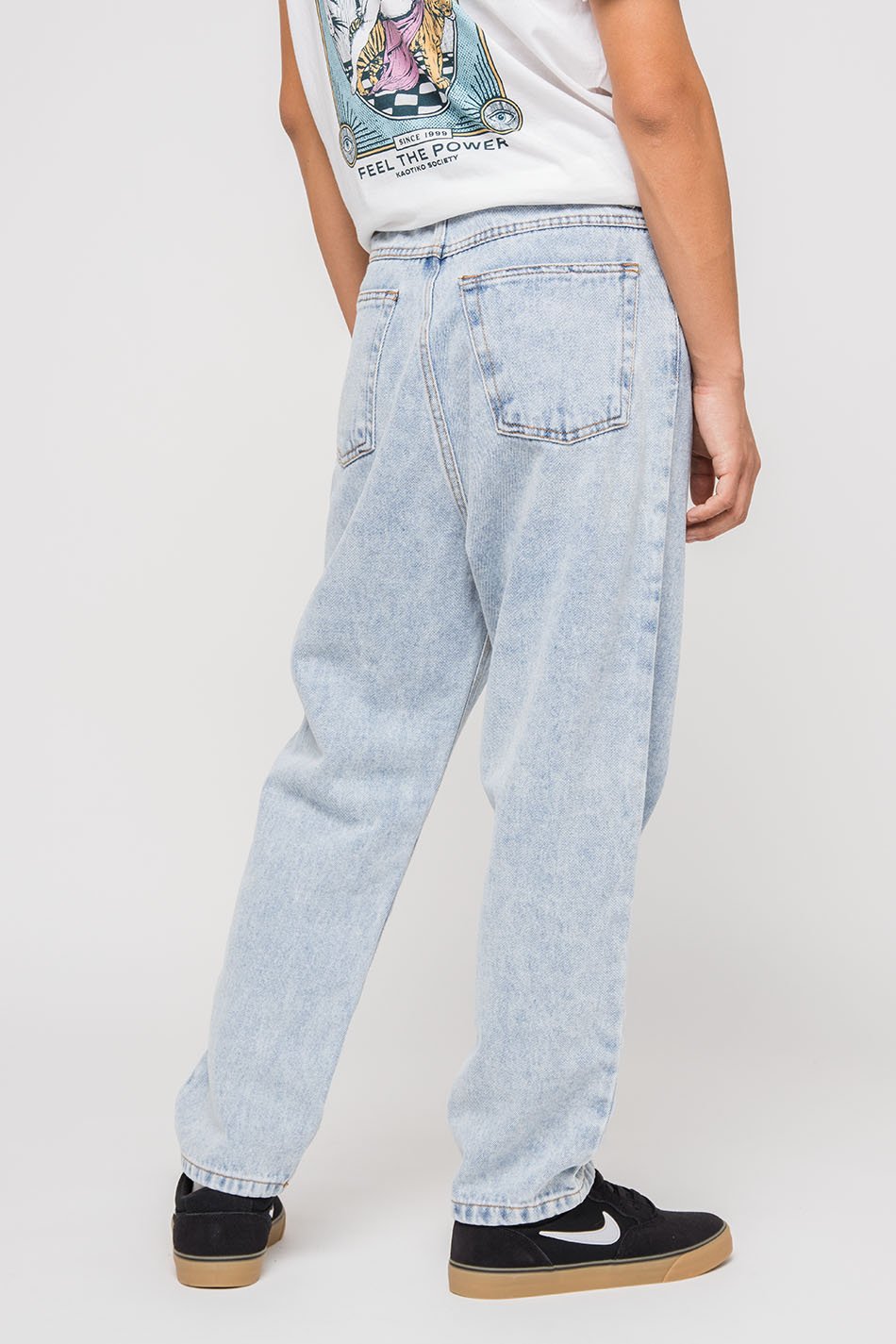 Regular geschnittene Acid-Denim-Hose