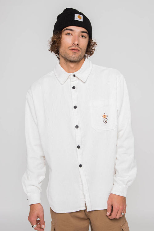 Snake Ivory Corduroy Shirt