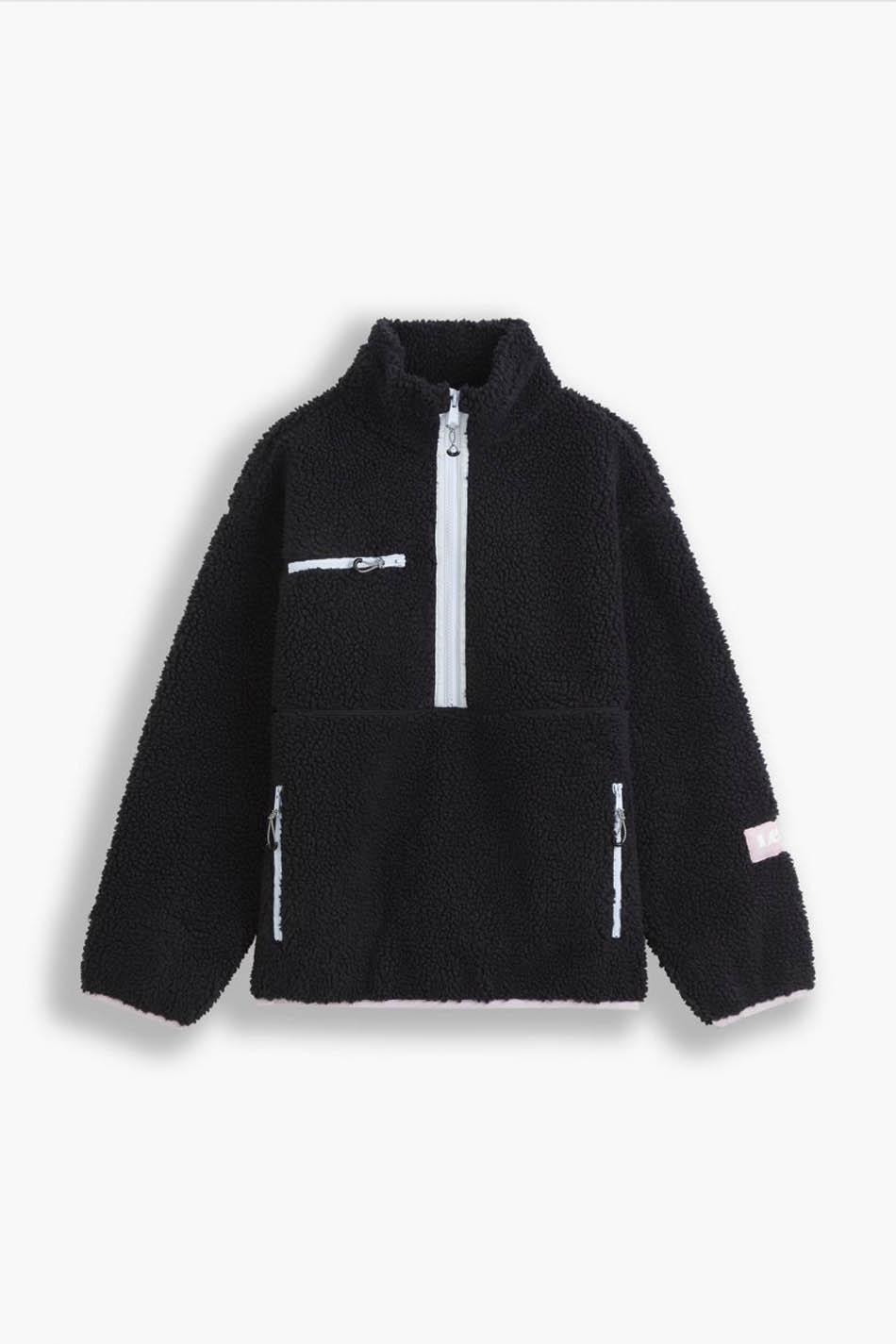 Levi's Sherpa Fleecepullover in Schwarz