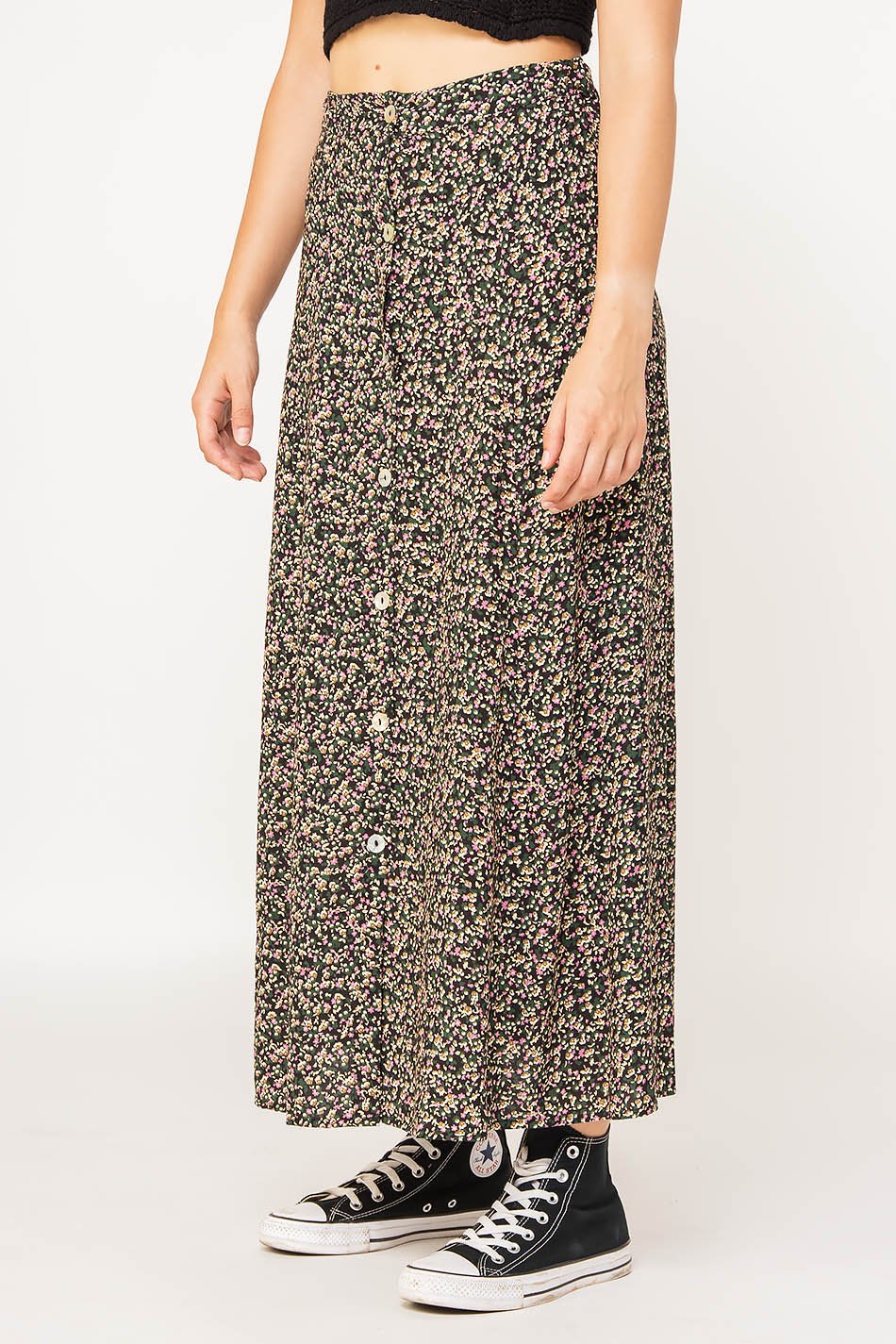 Flowers Midi Skirt