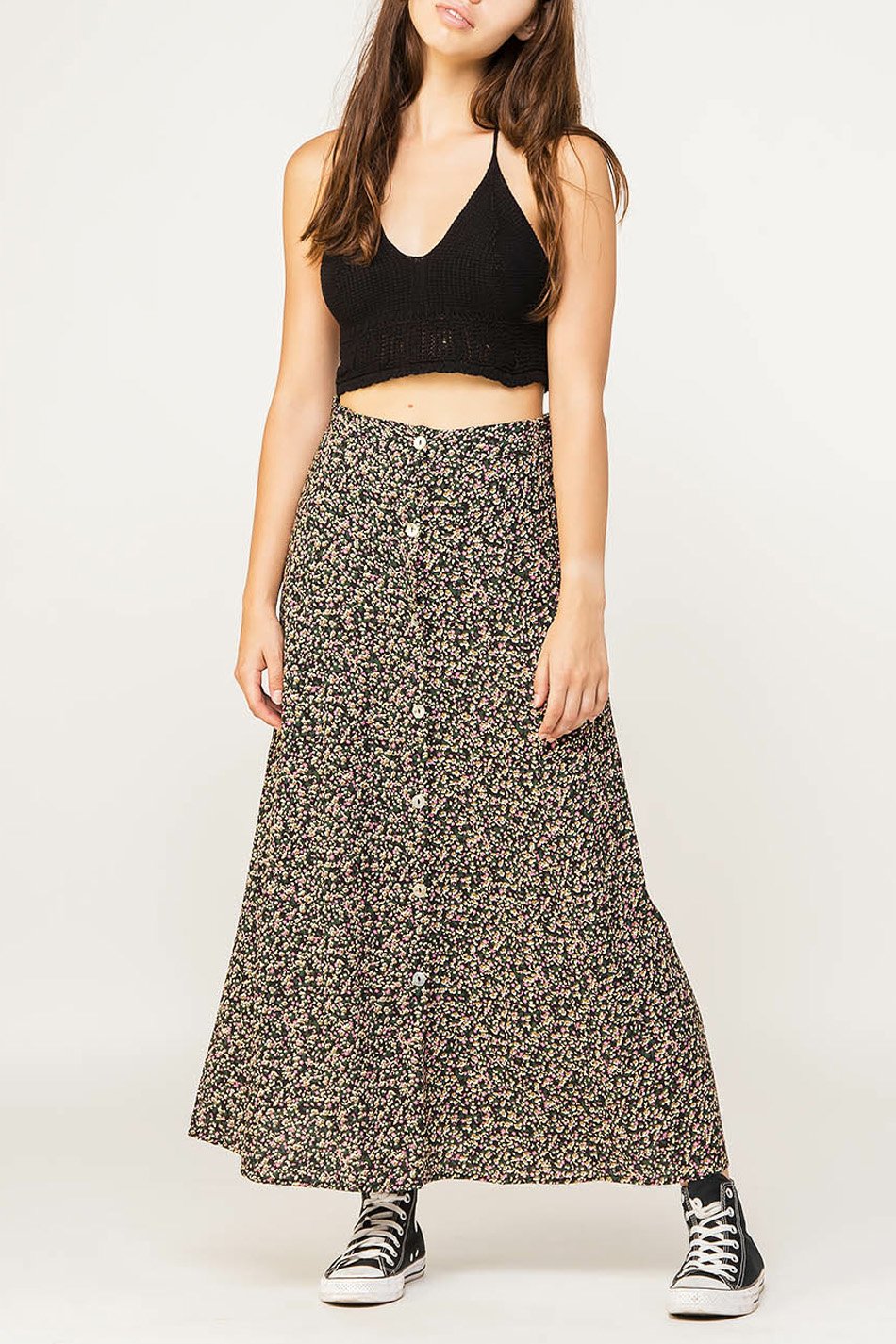 Flowers Midi Skirt