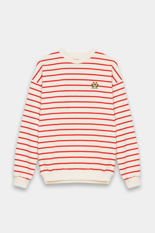 Heart Stripes Red Pullover