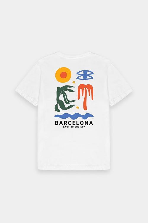 T-shirt délavé Barcelone