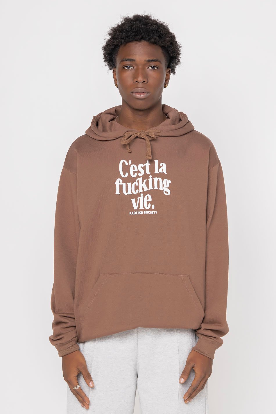 Sweatshirt C'est La Vie Brown