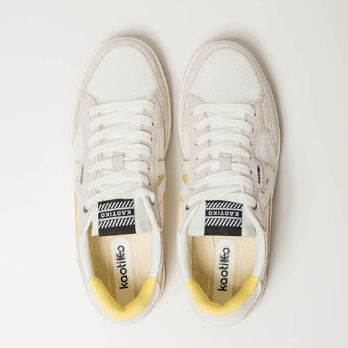 Kaotiko Boston White/ Yellow Sneaker