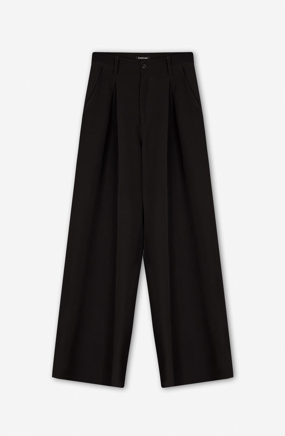 Wide Leg Pinzas Black Hose