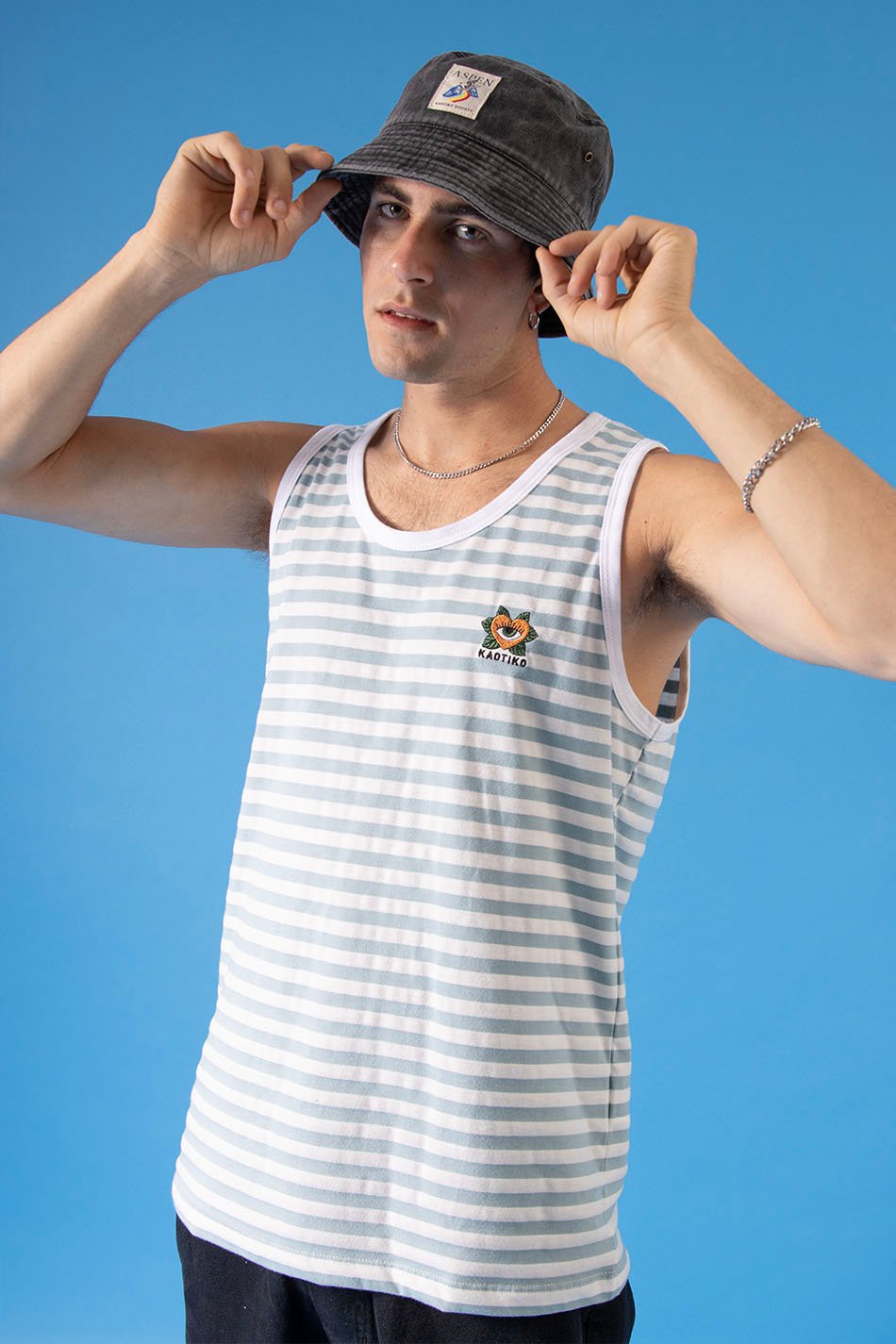 Camiseta Tank Stripes Heart