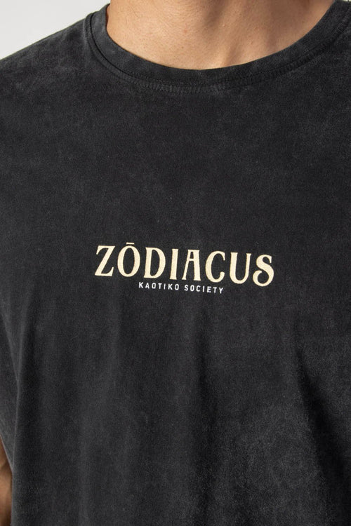 T-Shirt Washed Zodiacus Black