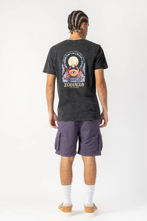 T-Shirt Washed Zodiacus Black