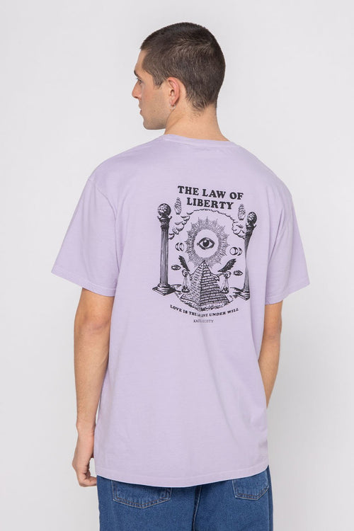 T-shirt Washed Liberty Malva