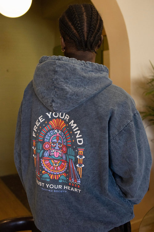 Navy Free Your Mind Washed Sweatshirt