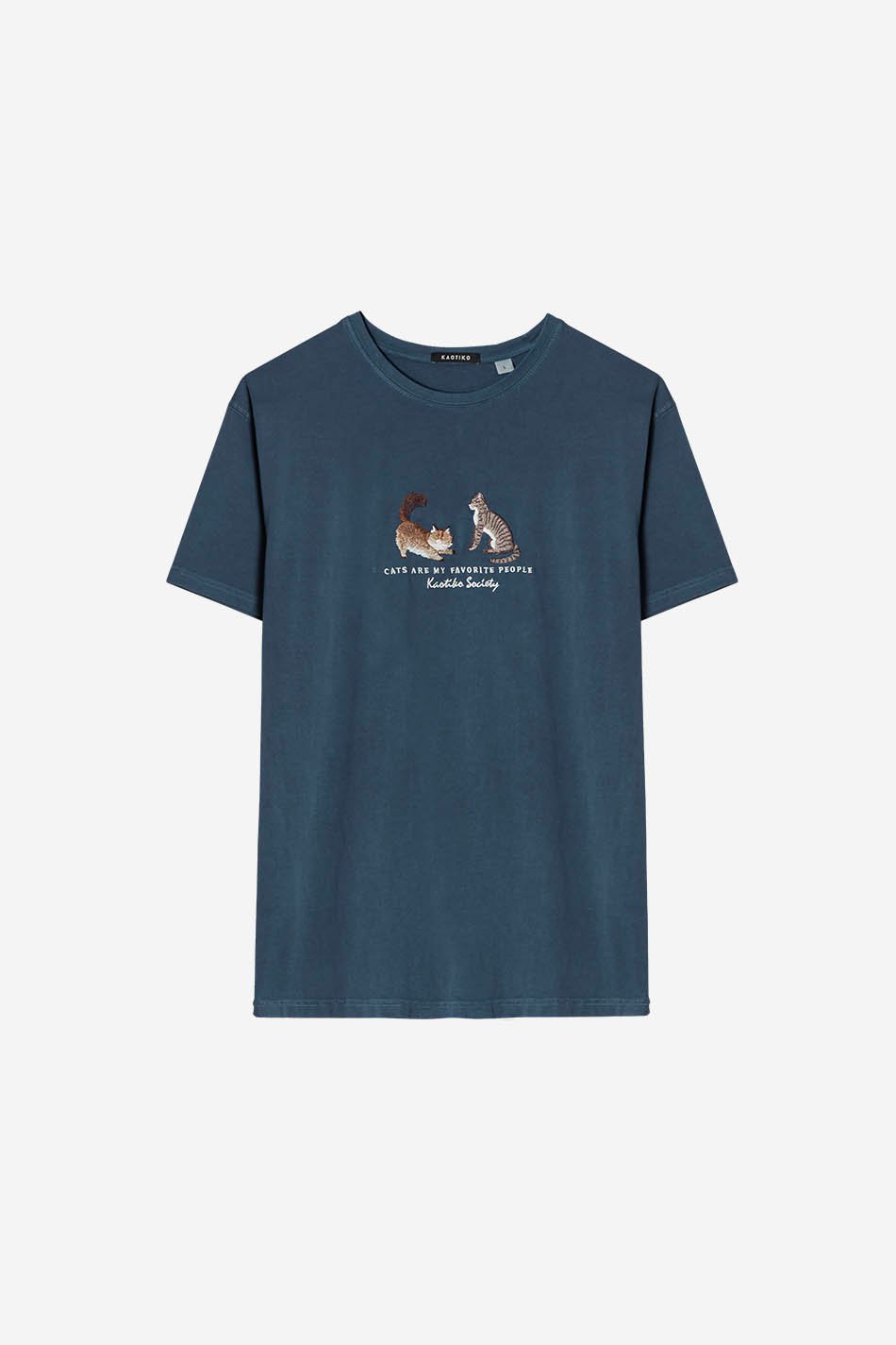 Washed Cats Navy T-Shirt