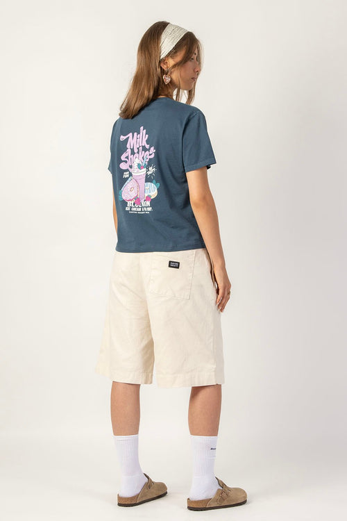 Tee-shirt Washed Milkshake Navy