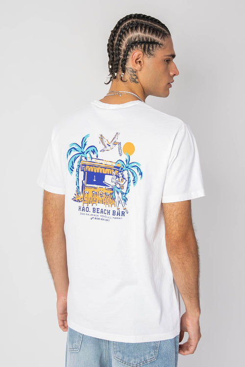 Washed Beach Bar White T-Shirt