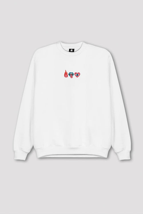 White Mouth Sweatshirt