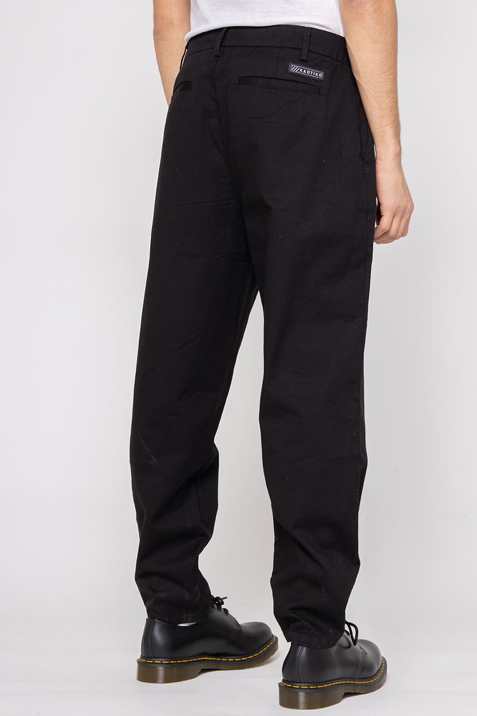 Wide Leg Pinzas Black Hose