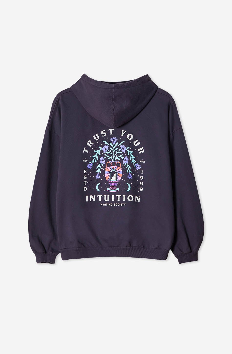 Trust Your Intuition Washed Sweatshirt in Dunkellila