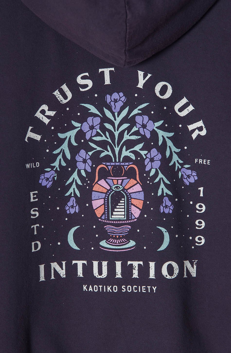 Trust Your Intuition Washed Sweatshirt in Dunkellila