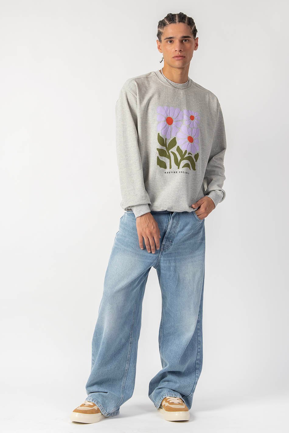 Fleurs Sweatshirt Grey