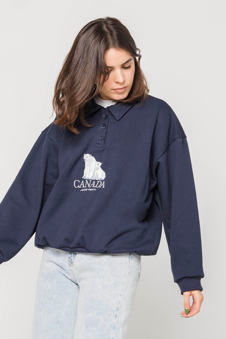 Bear Canada Sweatshirt in Dunkelblau