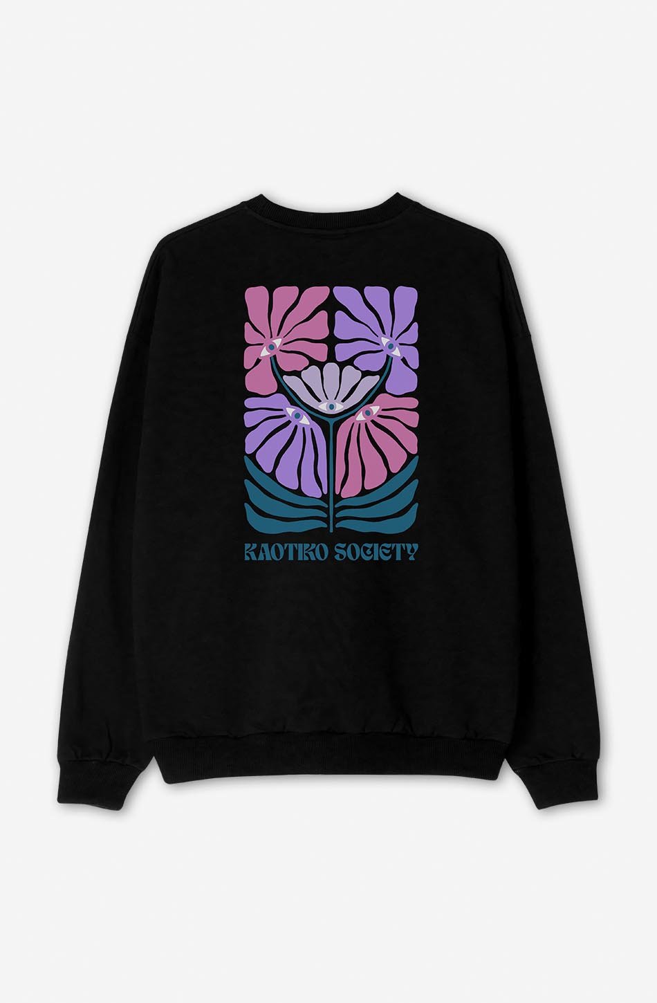 Sweatshirt Flowers Eye Black