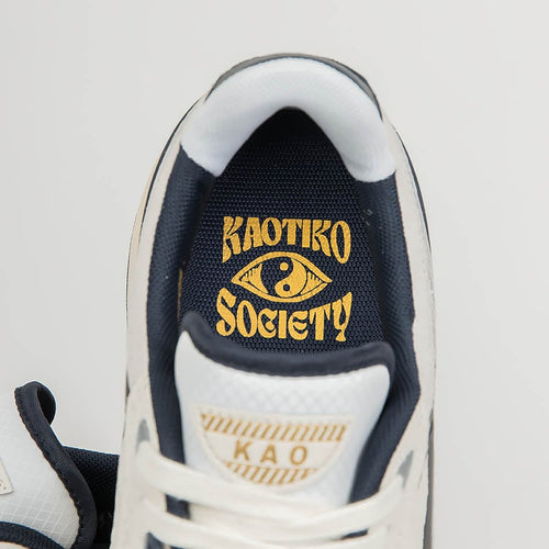 Kaotiko Boston Piping Off White/Navy Sneakers