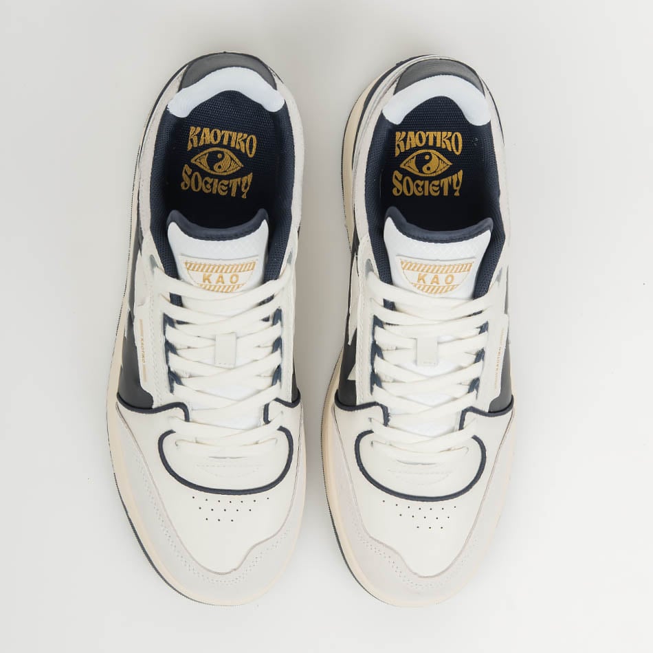 Kaotiko Boston Piping Off White/Navy Sneakers