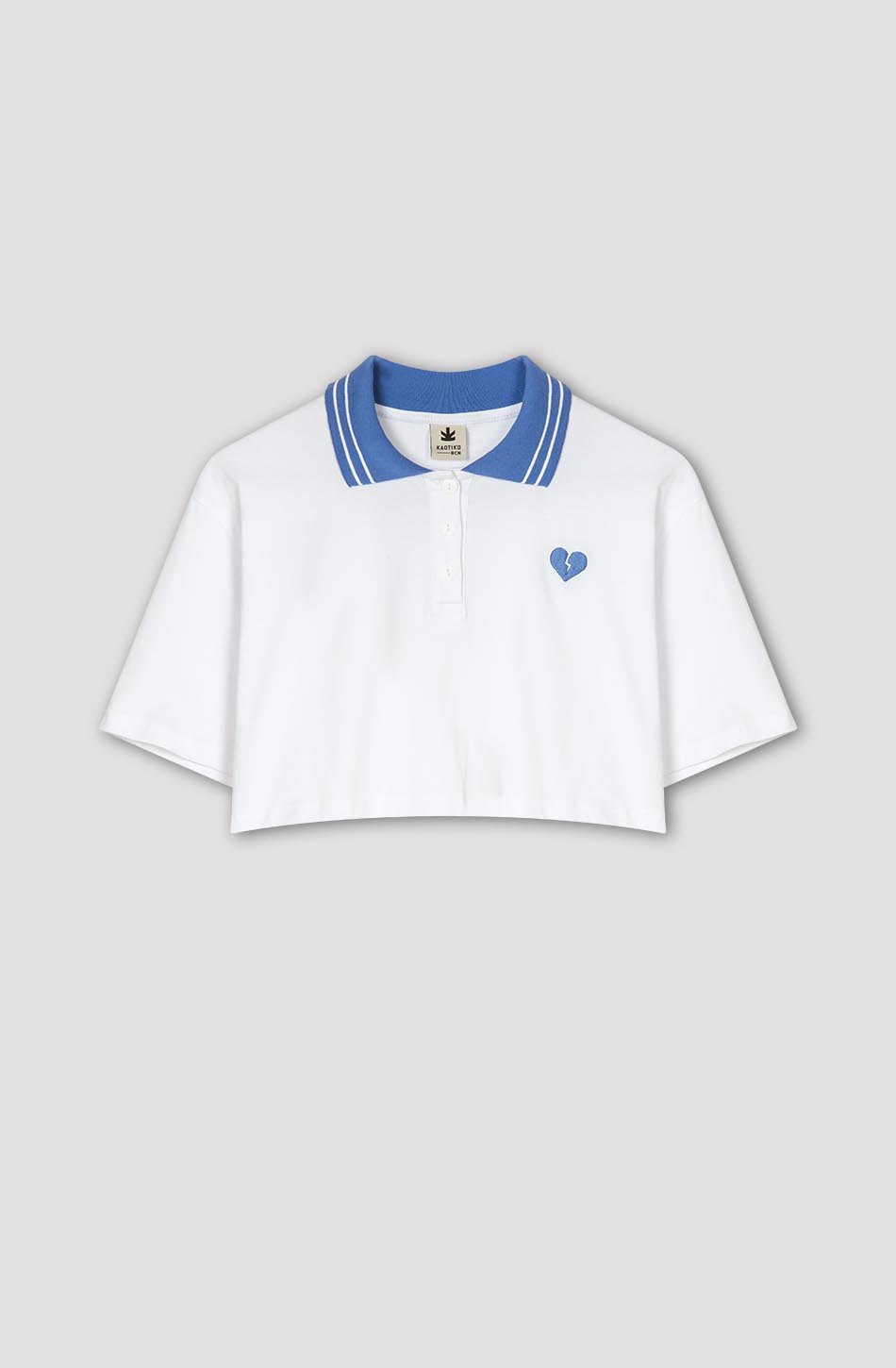 Broken Heart Poloshirt in Weiß