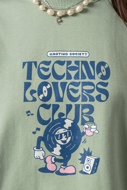 Techno Lovers Club Fresh Green Sweatshirt