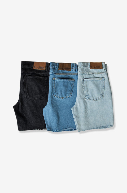 Baggy Denim Säure Bermuda