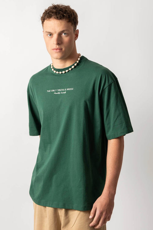 T-shirt La seule vérité est la musique Bouteille verte