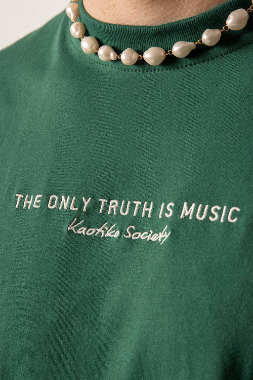 Camiseta The Only Truth Is Music Green Bottle