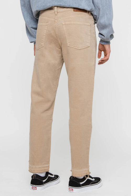 Pantalon cropped beige